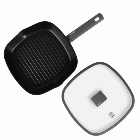 PATELNIA GRILLOWA TYTANOWA Z POKRYWKĄ 28CM BERLINGER HAUS ANTRACIT BH-8127 PATELNIA GRILLOWA TYTANOWA Z POKRYWKĄ 28CM BERLINGER HAUS ANTRACIT BH-8127