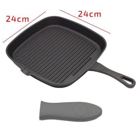 PATELNIA GRILLOWA ŻELIWNA 24X24CM BRUNBESTE BB-2668 PATELNIA GRILLOWA ŻELIWNA 24X24CM BRUNBESTE BB-2668