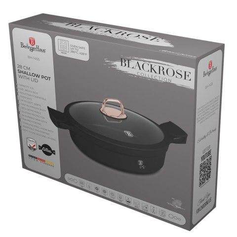 WOK GARNEK NISKI Z POWŁOKĄ TYTANOWĄ 4.2L 28CM BERLINGER HAUS BLACK ROSE BH-1455 WOK GARNEK NISKI Z POWŁOKĄ TYTANOWĄ 4.2L 28CM BERLINGER HAUS BLACK ROSE BH-1455