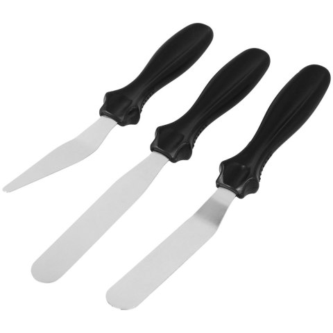ZESTAW 3 SZPATUŁEK DO DEKORACJI WYROBÓW CUKIERNICZYCH BRUNBESTE BB-1693 ZESTAW 3 SZPATUŁEK DO DEKORACJI WYROBÓW CUKIERNICZYCH BRUNBESTE BB-1693