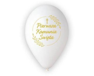 Balony lateksowe, Pierwsza Komunia kłosy, 30 cm, 25 szt