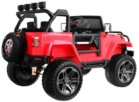 Auto terenowe typu jeep Monster 4x4 dla dzieci Czerwony + Pilot + Regulacja siedzenia + MP3 LED + Bagażnik + Plecak Auto terenowe typu jeep Monster 4x4 dla dzieci Czerwony + Pilot + Regulacja siedzenia + MP3 LED + Bagażnik + Plecak