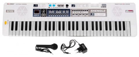 Biały Keyboard dla dzieci 5+ Mikrofon + Nagrywanie + Głośniki Stereo - model nr 008 Biały Keyboard dla dzieci 5+ Mikrofon + Nagrywanie + Głośniki Stereo - model nr 008
