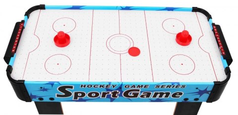 Cymbergaj dla dzieci Air Hockey Niebieski + Stół z płyty MDF + Dmuchawy powietrzne + Grzybki Krążki Cymbergaj dla dzieci Air Hockey Niebieski + Stół z płyty MDF + Dmuchawy powietrzne + Grzybki Krążki