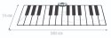 Duża Mata muzyczna dla dzieci 3+ Keyboard XXL 260x74cm + Tryb nagrywania + Kabel MP3 Duża Mata muzyczna dla dzieci 3+ Keyboard XXL 260x74cm + Tryb nagrywania + Kabel MP3