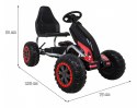 Duży Gokart Strong na pedały dla dzieci Czarny + Obciążenie 100 kg + Koła EVA + Hamulec ręczny + Sportowy fotel Duży Gokart Strong na pedały dla dzieci Czarny + Obciążenie 100 kg + Koła EVA + Hamulec ręczny + Sportowy fotel