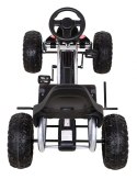 Duży Gokart Strong na pedały dla dzieci Czarny + Obciążenie 100 kg + Koła EVA + Hamulec ręczny + Sportowy fotel Duży Gokart Strong na pedały dla dzieci Czarny + Obciążenie 100 kg + Koła EVA + Hamulec ręczny + Sportowy fotel