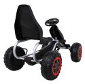 Duży Gokart Strong na pedały dla dzieci Czarny + Obciążenie 100 kg + Koła EVA + Hamulec ręczny + Sportowy fotel Duży Gokart Strong na pedały dla dzieci Czarny + Obciążenie 100 kg + Koła EVA + Hamulec ręczny + Sportowy fotel