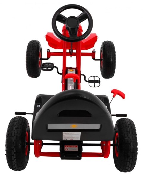Gokart Champion na pedały dla dzieci 3+ Czerwony + Pompowane opony + Regulowane siedzisko + Ręczny hamulec Gokart Champion na pedały dla dzieci 3+ Czerwony + Pompowane opony + Regulowane siedzisko + Ręczny hamulec