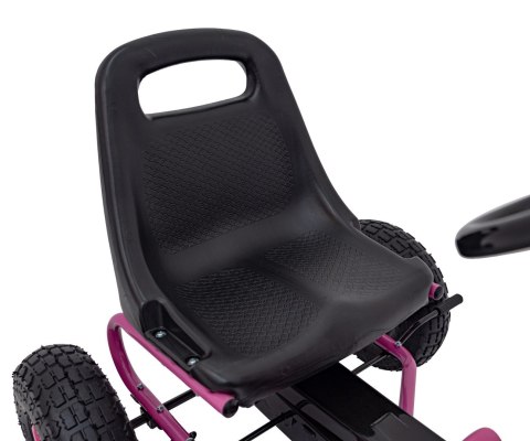 Gokart na Pedały AIR PerHour dla dzieci Różowy + Hamulec ręczny + Pompowane koła + Regulacja siedzenia Gokart na Pedały AIR PerHour dla dzieci Różowy + Hamulec ręczny + Pompowane koła + Regulacja siedzenia