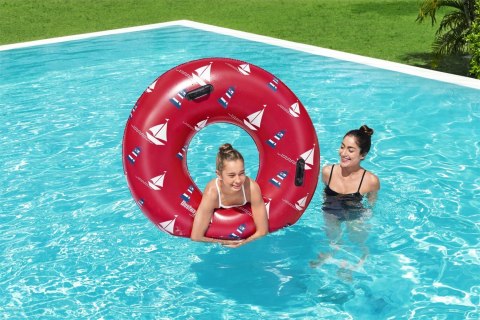 Kółko do pływania Statki czerwone BESTWAY 119cm Winyl + 2 uchwyty Kółko do pływania Statki czerwone BESTWAY 119cm Winyl + 2 uchwyty