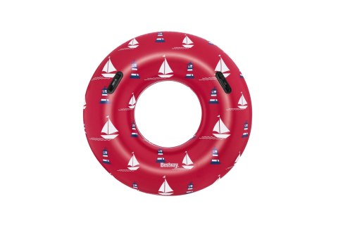 Kółko do pływania Statki czerwone BESTWAY 119cm Winyl + 2 uchwyty Kółko do pływania Statki czerwone BESTWAY 119cm Winyl + 2 uchwyty