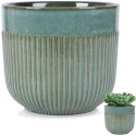 Doniczka porcelanowa zielona 14 cm Doniczka porcelanowa zielona 14 cm