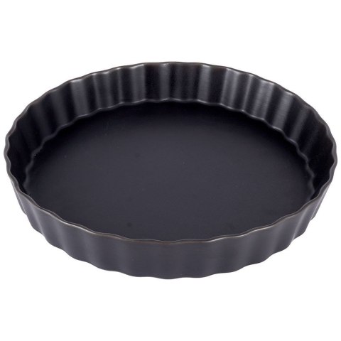 Forma do tarty okrągła porcelanowa czarna 25 cm Forma do tarty okrągła porcelanowa czarna 25 cm