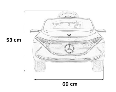 Mercedes Benz AMG EQA dla dzieci Biały + Pilot + 5-punktowe pasy + EVA + Wyświetlacz MP3 + LED