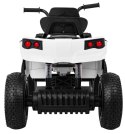 Quad ATV Air na akumulator dla dzieci Biały + Koła pompowane + Radio MP3 + Wolny Start