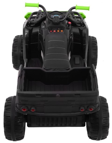 Quad XL ATV 2,4GHz na akumulator dla dzieci Czarno-Zielony + Pilot + Napęd 4x4 + Bagażnik + Wolny Start + EVA + Audio LED