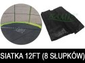 Siatka ochronna SkyRamiz Czarny do trampoliny ogrodowej 366cm/12FT 8 tuneli na słupki Siatka ochronna SkyRamiz Czarny do trampoliny ogrodowej 366cm/12FT 8 tuneli na słupki