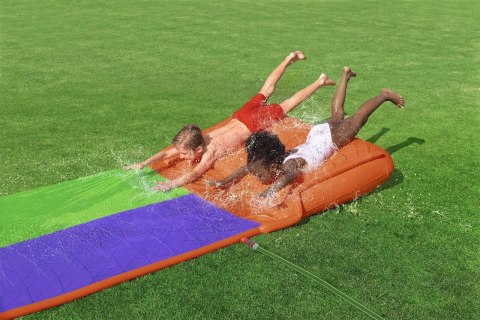 Ślizg wodny SplashCoaster dla 2 dzieci 3+ BESTWAY Tor 488cm + Spryskiwacze + Rampa Ślizg wodny SplashCoaster dla 2 dzieci 3+ BESTWAY Tor 488cm + Spryskiwacze + Rampa