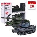 Zdalnie sterowane 2 czołgi T-34 vs Tiger dla dzieci 3+ Strzelające modele + Wielka Bitwa Czołgów Zdalnie sterowane 2 czołgi T-34 vs Tiger dla dzieci 3+ Strzelające modele + Wielka Bitwa Czołgów