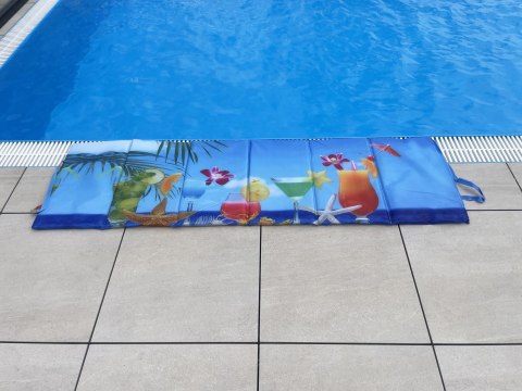 Koc Plażowy Mata Leżanka Leżak Składany Wodoodporny KUBISPORT 195x55 cm Koc Plażowy Mata Leżanka Leżak Składany Wodoodporny KUBISPORT 195x55 cm