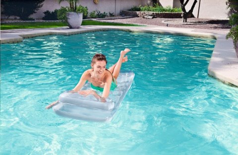Materac Dmuchany Plażowy z Poduszką nad Wodę BESTWAY Srebrny Materac Dmuchany Plażowy z Poduszką nad Wodę BESTWAY Srebrny