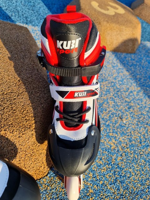 Rolki dla Dzieci Dziecięce Regulowane Czerwone Solidne KUBISPORT r. 39-42 Rolki dla Dzieci Dziecięce Regulowane Czerwone Solidne KUBISPORT r. 39-42