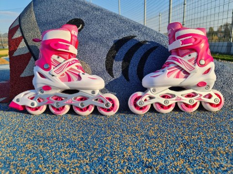 Rolki dla Dzieci Dziecięce Regulowane Różowe Solidne KUBISPORT r. 39-42 Rolki dla Dzieci Dziecięce Regulowane Różowe Solidne KUBISPORT r. 39-42