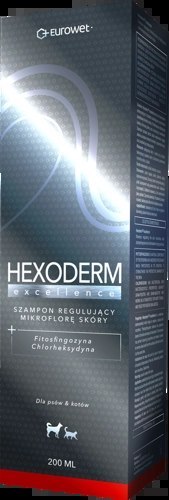 Eurowet Hexoderm Excellence Szampon Regulujący Mikroflorę Skóry Dla Psów I Kotów 200ml Eurowet Hexoderm Excellence Szampon Regulujący Mikroflorę Skóry Dla Psów I Kotów 200ml