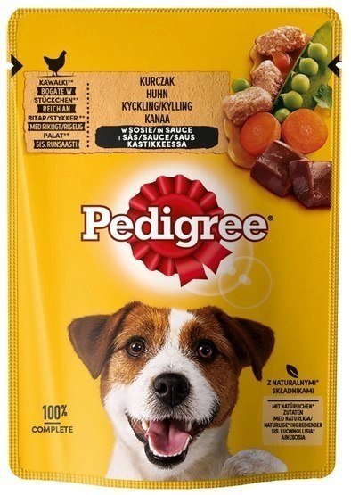 Pedigree Mokra Karma Dla Dorosłych Psów Z Kurczakiem I Warzywami W Sosie 100g Pedigree Mokra Karma Dla Dorosłych Psów Z Kurczakiem I Warzywami W Sosie 100g
