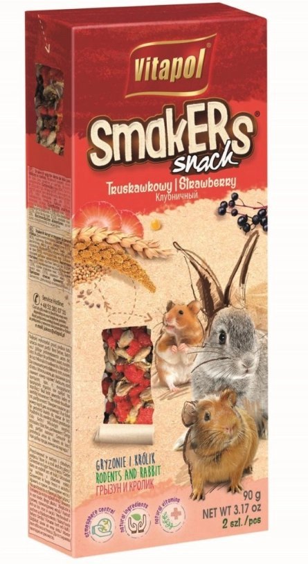 Vitapol Smakers Truskawkowy Dla Gryzoni 2szt Vitapol Smakers Truskawkowy Dla Gryzoni 2szt