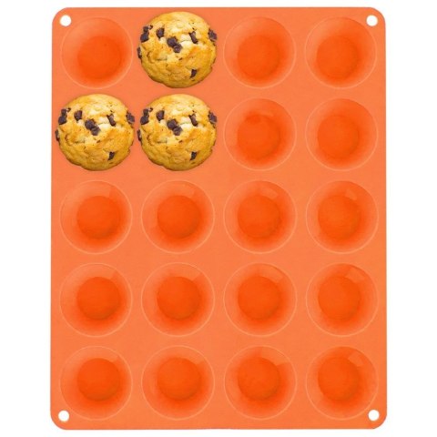 Forma silikonowa foremka do pieczenia mini muffinek na muffinki małe babeczki 20 sztuk Forma silikonowa foremka do pieczenia mini muffinek na muffinki małe babeczki 20 sztuk