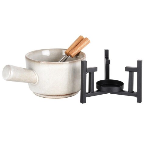 Garnek Kociołek do Fondue CzekoladowePorcelanowy EXCELLENT HOUSEWARE 4 el. Garnek Kociołek do Fondue CzekoladowePorcelanowy EXCELLENT HOUSEWARE 4 el.