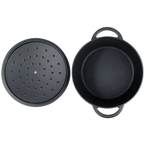 Garnek z Pokrywką Żeliwny Gaz Indukcja Solidny VILDE 26 cm 5 L Garnek z Pokrywką Żeliwny Gaz Indukcja Solidny VILDE 26 cm 5 L
