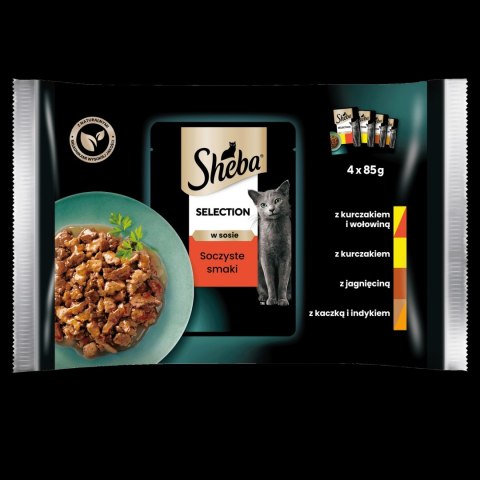 Sheba Saszetka Selection In Sauce Soczyste Smaki 4x85g Sheba Saszetka Selection In Sauce Soczyste Smaki 4x85g