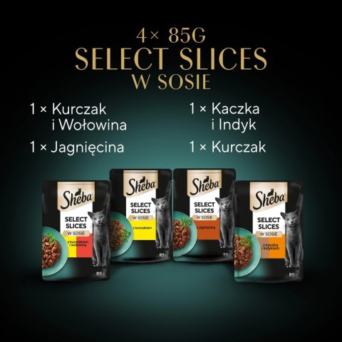 Sheba Saszetka Selection In Sauce Soczyste Smaki 4x85g Sheba Saszetka Selection In Sauce Soczyste Smaki 4x85g