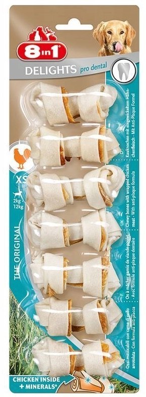 8in1 Delights Pro Dental Kość Do Żucia Dla Psów Kurczak XS 7szt 8in1 Delights Pro Dental Kość Do Żucia Dla Psów Kurczak XS 7szt