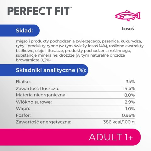 PERFECT FIT Adult 1+ Z Łososiem 750g PERFECT FIT Adult 1+ Z Łososiem 750g