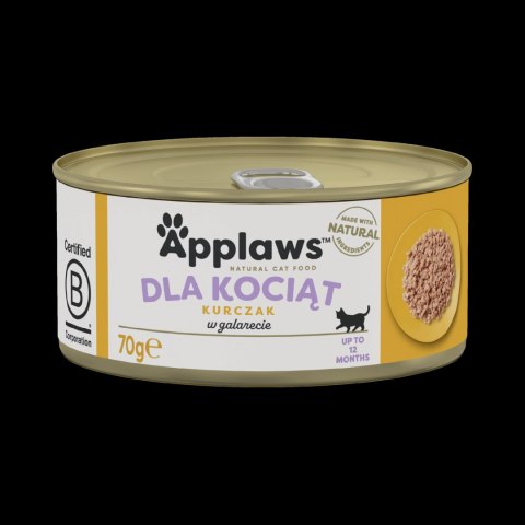 APPLAWS Kitten Chicken In Jelly Tin 70g APPLAWS Kitten Chicken In Jelly Tin 70g