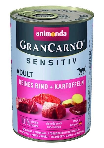 Animonda GranCarno Sensitiv Adult Dog Wołowina I Ziemniaki 400g Animonda GranCarno Sensitiv Adult Dog Wołowina I Ziemniaki 400g