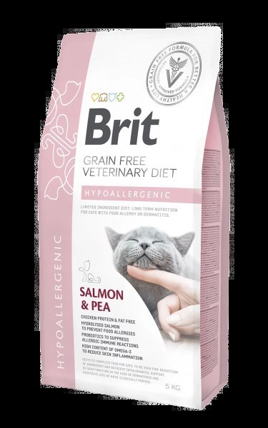 Brit Grain Free Veterinary Diet Cat Hypoallergenic Łosoś Z Groszkiem 2kg Brit Grain Free Veterinary Diet Cat Hypoallergenic Łosoś Z Groszkiem 2kg