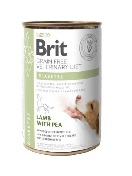 Brit Grain Free Veterinary Diet Dog Diabetes Z Jagnięciną I Groszkiem 400g Brit Grain Free Veterinary Diet Dog Diabetes Z Jagnięciną I Groszkiem 400g