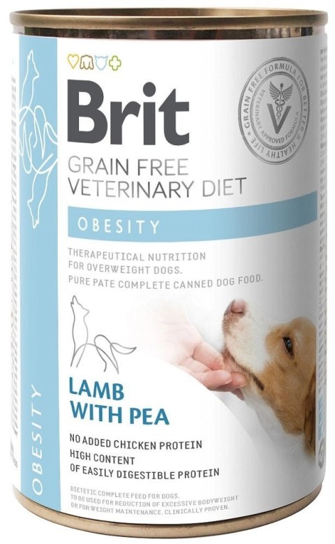 Brit Grain Free Veterinary Diet Dog Obesity Z Jagnięcina I Groszkiem 400g Brit Grain Free Veterinary Diet Dog Obesity Z Jagnięcina I Groszkiem 400g
