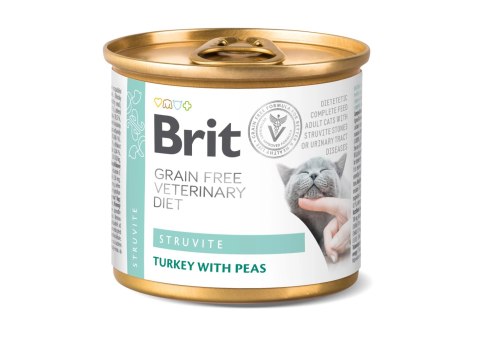 Brit Grain Free Veterinary Diet Cat Struvite Indyk Z Groszkiem 200g Brit Grain Free Veterinary Diet Cat Struvite Indyk Z Groszkiem 200g