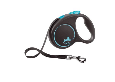 Flexi Smycz Black Design L Taśma 5m Do 50kg Niebieska Flexi Smycz Black Design L Taśma 5m Do 50kg Niebieska