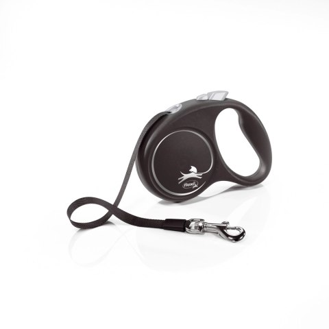 Flexi Smycz Black Design M Taśma 5m Do 25kg Czarna Flexi Smycz Black Design M Taśma 5m Do 25kg Czarna