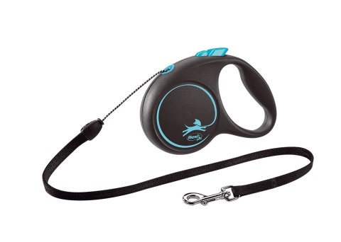 Flexi Smycz Black Design S Linka 5m Do 12kg Niebieska Flexi Smycz Black Design S Linka 5m Do 12kg Niebieska