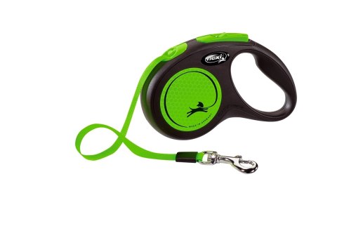 Flexi Smycz New Classic S Taśma 5m Do 15kg Green Neon Flexi Smycz New Classic S Taśma 5m Do 15kg Green Neon