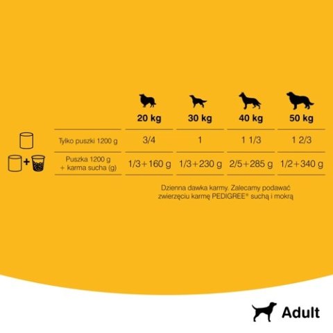 Pedigree Mokra Karma Dla Dorosłych Psów Z Wołowiną W Galaretce 1200g Pedigree Mokra Karma Dla Dorosłych Psów Z Wołowiną W Galaretce 1200g