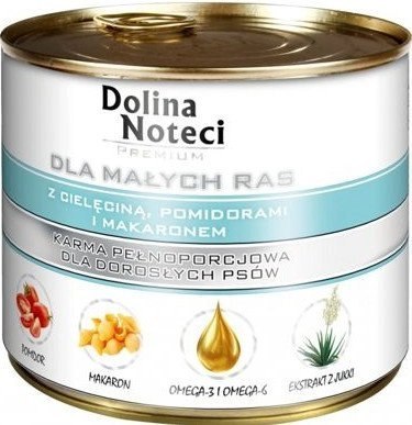 Dolina Noteci Premium Dla Psów Małych Ras Z Cielęciną, Pomidorami I Makaronem 185g Dolina Noteci Premium Dla Psów Małych Ras Z Cielęciną, Pomidorami I Makaronem 185g